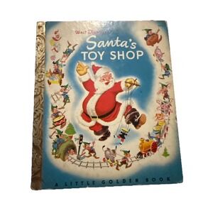 Vintage 1950 Walt Disney's Santa's Toy Shop A Little Golden‎ Book